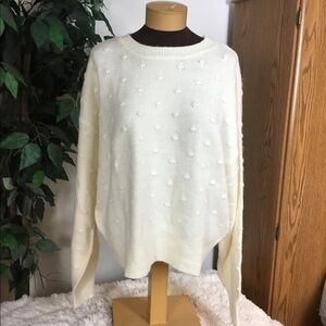 Vylette Bauble stitch ivory sweater jrs. XXL NWT